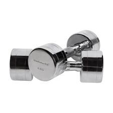Round chrome dumbbells (set of 2) | 2 x 6 KG