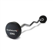 Long Curl Rubber Dumbbell | 10 KG