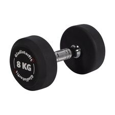Round rubber dumbbell | 8 KG