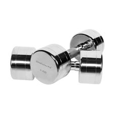 Haltères ronds en chrome (lot de 2) GladiatorFit | 2 x 8 KG