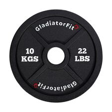 Disque olympique noir en fonte Ø 51mm GladiatorFit | 10 KG