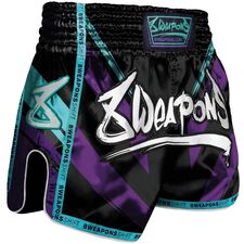 8 WEAPONS Muay Thai Shorts, Shift, cyber S, Size: S, Colour: Schwarz