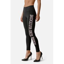Folded High-Waisted Leggings, Taille: L, Couleur: Noir