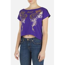 T-Shirt imprimé dragon, Taille: L, Couleur: Violet