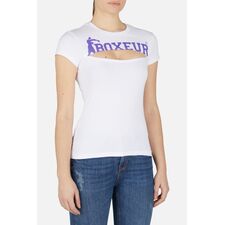 T-Shirt avec logo, Taille: S, Couleur: Blanc