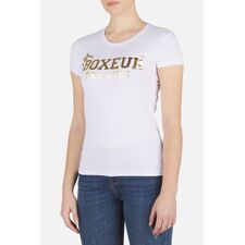 Basic T-Shirt With Front Logo, Size: XL, Colour: Weiss