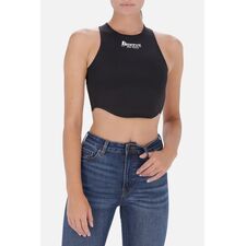Cut Out Tank Top, Size: L, Colour: Schwarz