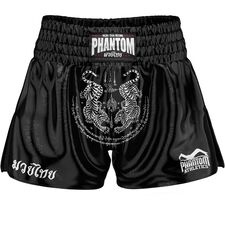 Muay Thai Shorts Sak Yant, Size: 2XL, Colour: Schwarz