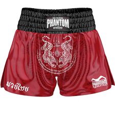 Muay Thai Shorts Sak Yant, Size: 2XL, Colour: Rot