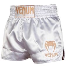 Venum Muay Thai Shorts Classic - White/Gold, Size: XL, Colour: Weiss, Size: XL