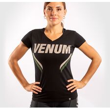Venum ONE FC Impact T-shirt - for women - Black/Khaki, Colour: Khaki, Size: L