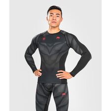 Venum Phantom Rashguard Long Sleeves, Size: S, Colour: Schwarz