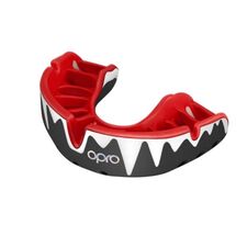 OPRO Self-Fit- Platinum Fangz - Black/White/Red, Size: One Size, Colour: Schwarz