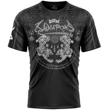 8 WEAPONS Functional T-Shirt, Tiger Yant, black-grey S, Size: S, Colour: Schwarz
