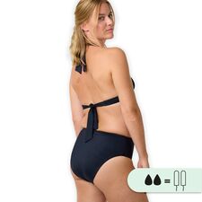Oceanides" high waist menstrual swimsuit bottoms for women Smoon | Black