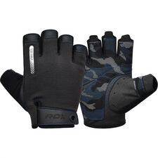 Gym Training Gloves T2 Half Blue-S, Size: S, Colour: Blue