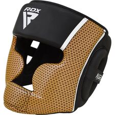 RDX Head Guard Aura Plus T-17 Black Golden-M, Size: M, Colour: Schwarz