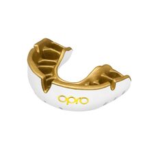 OPRO Self-Fit  Junior Gold - White/Gold -NEW, Size: One Size, Colour: Weiss