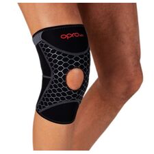 OproTec Knee Sleeve with Open Patella-Large, Size: L, Colour: Schwarz