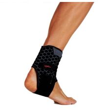 OproTec Ankle Brace with Bilateral Stablilizer BLK-Small, Size: S, Colour: Schwarz