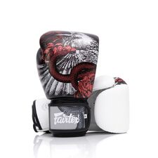 Gants de boxe Fairtex BGV24 The Beauty of Survival, Couleur: Blanc, OZ: 10oz