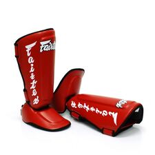 Shin guards Fairtex SP7 Twister Detachable, Size: L, Colour: Rot