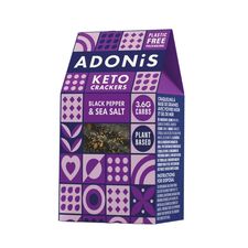 Keto Crackers 60g Adonis (pack of 10) | Salt Pepper