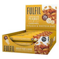 Vitamin & Protein Bar 55g Fulfil (lot de 15) | Chocolat Cacahuètes