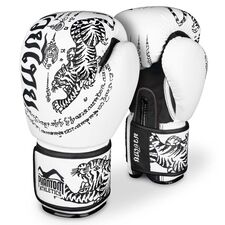 Gants de boxe Muay Thai, Couleur: Blanc, OZ: 14oz