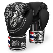 Boxhandschuhe Muay Thai - Limited Silver Edition, Farbe: Schwarz, OZ: 10oz