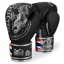 Boxhandschuhe Muay Thai - Limited Silver Edition, Farbe: Schwarz, OZ: 14oz