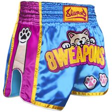 8 WEAPONS Muay Thai Shorts - Meow Thai XXL, Size: 2XL, Colour: Blue
