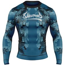 8 WEAPONS Rashguard, L/S, Hit 2.0, navy-black, M, Size: M, Colour: Blue