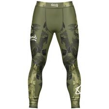 8 WEAPONS Compression Pants, Hit 2.0, olive-black, XXL, Size: 2XL, Colour: Khaki