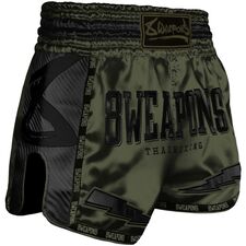 8 Weapons Muay Thai Shorts Carbon - Underworld, Colour: Khaki, Size: S