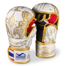 Muay Thai MMA  sparring gloves, Size: S/M, Colour: Weiss