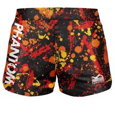 Fightshorts FUSION Splatter, Size: M, Colour: Rot