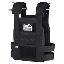 Phantom training vest - one size / with 13LB (6kg), Colour: Schwarz, Additional Weight: 6 kg