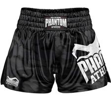 Muay Thai Shorts Camo, Size: S, Colour: Schwarz