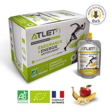 Compotes énergétiques Bio 100g Atlet (lot de 18) | Pomme Banane