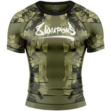 T-shirt de compression à manches courtes Hit 2.0, Taille: S, Couleur: Kaki