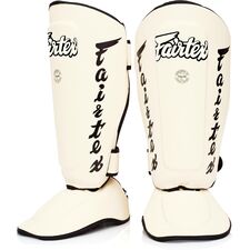 Protèges-Tibias Fairtex SP7 Twister Détachable, Taille: L, Couleur: Blanc