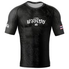 Rashguard Muay Thai, Size: 2XL, Colour: Schwarz