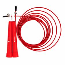 Kunststoff-Springseil 180cm verstellbar + Tasche "Speed Rope | Rot