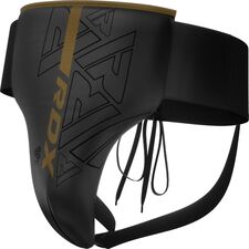 Groin Guard Rex F6 Matte Golden-L, Size: L, Colour: Schwarz