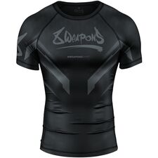 8 WEAPONS Rashguard Short Sleeve - Shift, Size: 2XL, Colour: Schwarz
