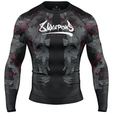 8 WEAPONS Rashguard, L/S, Hit 2.0, black-red, XXL, Size: 2XL, Colour: Schwarz
