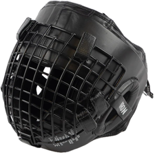Full-Face Helmet with Removable Metal Grid, Size: L, Colour: Schwarz, Size: L
