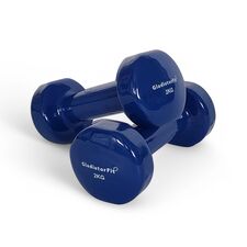Vinyl fitness dumbbells GladiatorFit (set of 2) | 2 x 2 KG