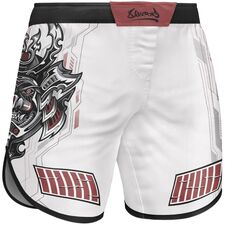 8 WEAPONS Fight Shorts, Samurai 2.0, white-red, M, Size: M, Colour: Weiss